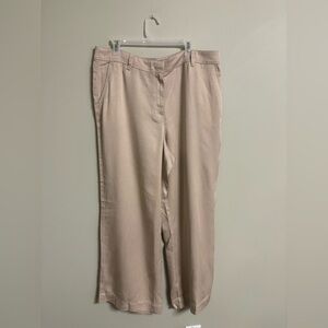 Talbots Wide Leg Pants Size 16 New Tencel High Rise Casual Travel
